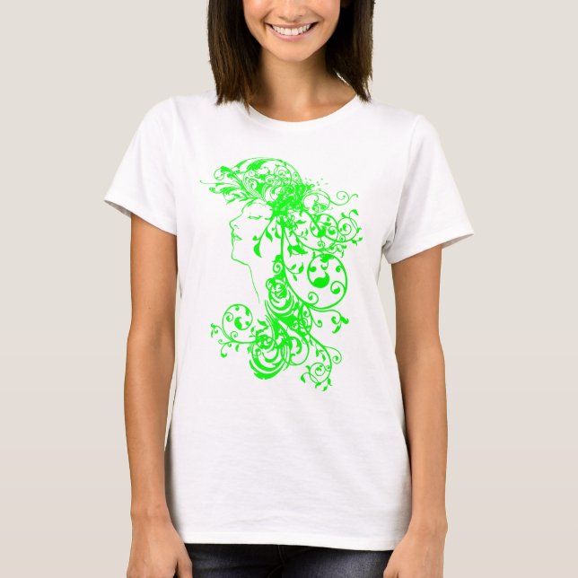 KRW Flourishing Beauty Green T-Shirt (Front)