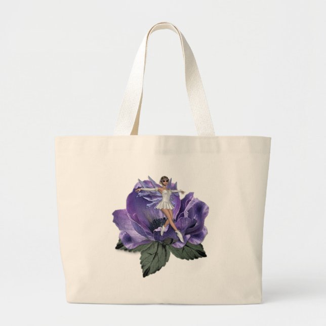 KRW Flower Faery 4 Large Tote Bag (Front)