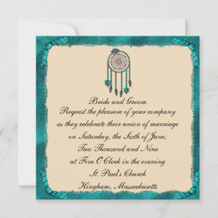 KRW Framed Dreamcatcher Custom Wedding Invitation