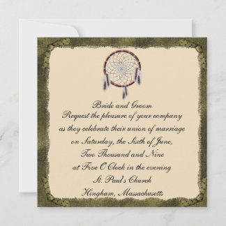 KRW Framed Dreamcatcher Custom Wedding Invitation