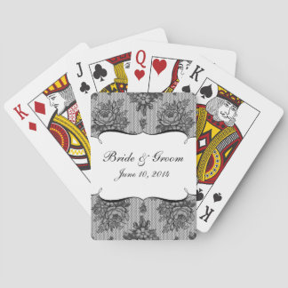 KRW French Black Lace Custom Wedding Favor Cards