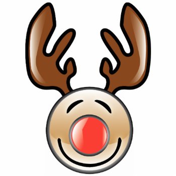 Krw Fun Icon Style Reindeer Christmas Ornament by KRWHolidays at Zazzle