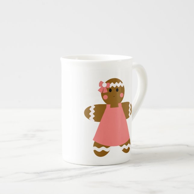 KRW Gingerbread Boy and Girl Bone China Mug (Front Right)