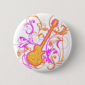 KRW Girl's Rock Guitar Grunge Pinback Button