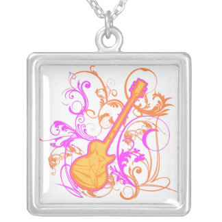 KRW Girls Rock Guitar Sterling Silver Necklace