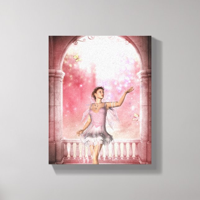 KRW Gloaming in Pink Fantasy Art Canvas Print (Front)