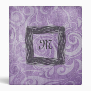 KRW Gothic Swirls Monogram Purple Binder/Album * Binder