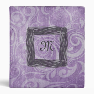 KRW Gothic Swirls Monogram Purple Binder/Album * Binder