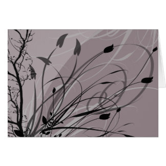 KRW Grunge Floral in Misty Lavender Cards