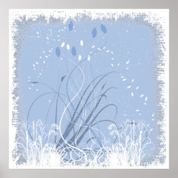 Krw Grunge In Blue Poster by KRWDesigns at Zazzle
