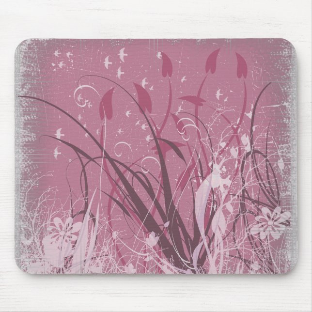 KRW Grunge in Pink Mouse Pad (Front)
