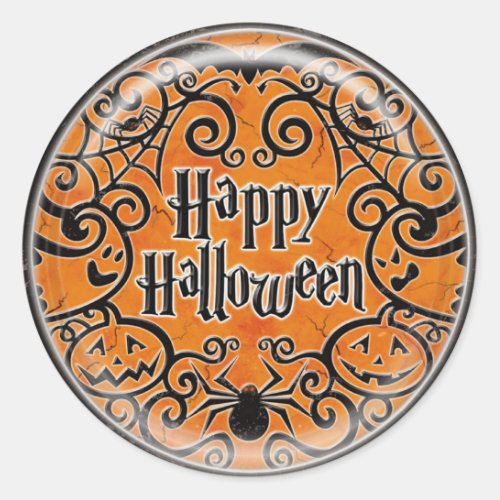 KRW Happy Halloween Scroll Design Sticker
