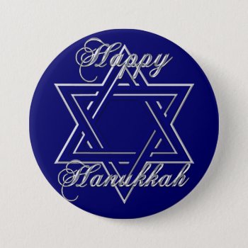 Krw Happy Hanukkah Star Of David Pinback Button by KRWHolidays at Zazzle