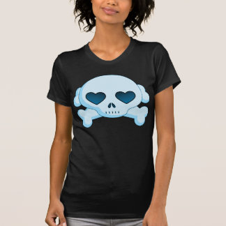 KRW Heart Skull and Crossbones Blue T-Shirt