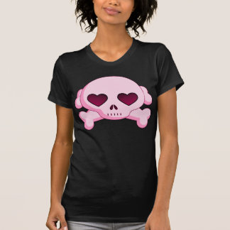 KRW Heart Skull and Crossbones Pink T-Shirt