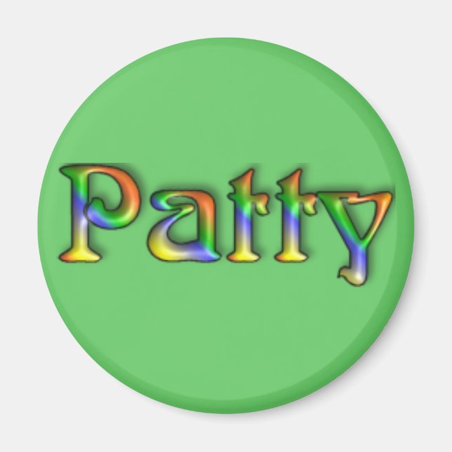 KRW Hippie Groove Name Magnet - Patty (Front)