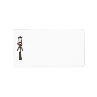 KRW Holiday Lamp Post Address Blank Label