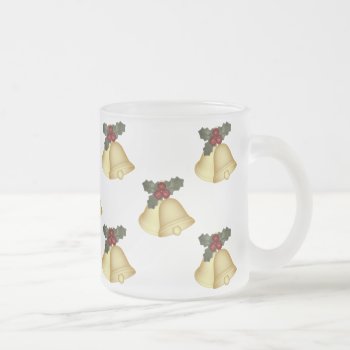 Krw Holly Bells Christmas Frosted Mug by KRWHolidays at Zazzle