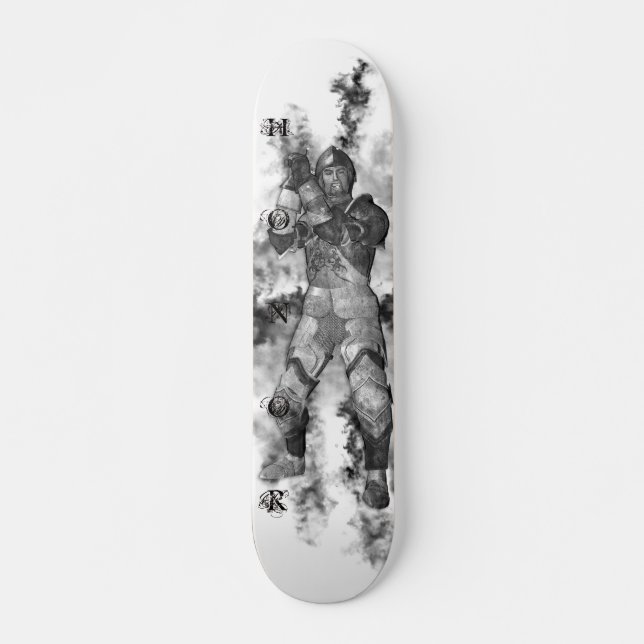 KRW Honor Knight in Battle Sketch Art V2 Skateboard Deck (Front)