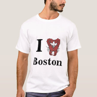 KRW I Love Boston Fun Lobster T-Shirt