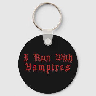 KRW I Run With Vampires Dripping Blood Keychain