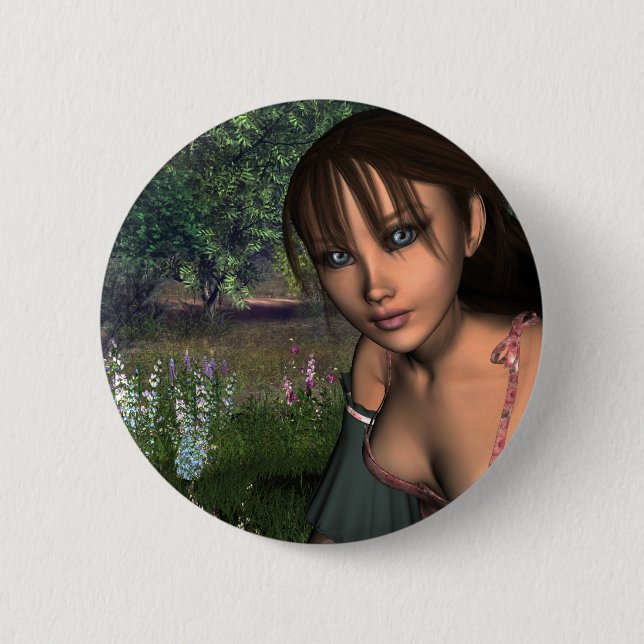 KRW In the Forest Fantasy Button (Front)