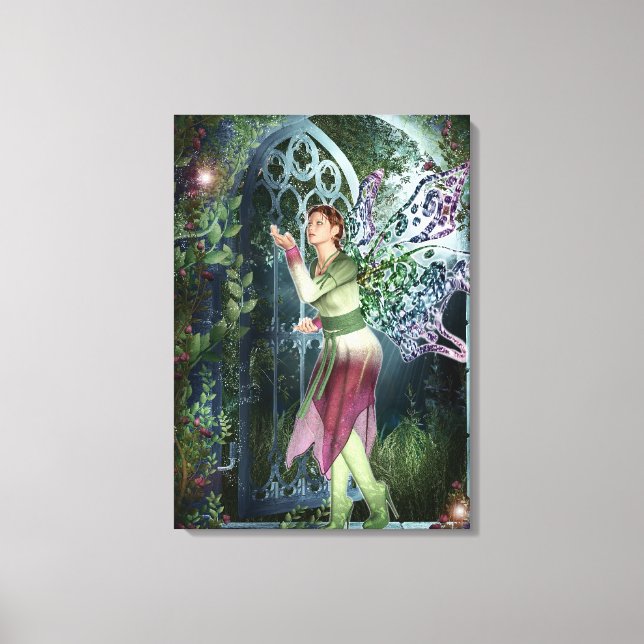 KRW Into the Night Fantasy Faery Art Canvas Print (Front)