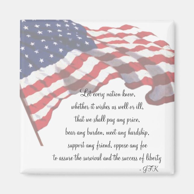 KRW JFK Quote Magnet (Front)