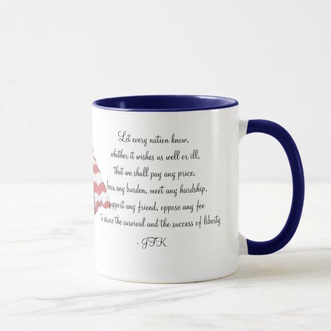 KRW JFK Quote mug (Right)