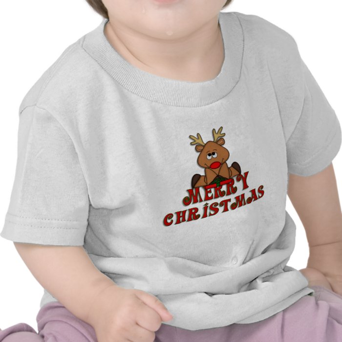 KRW Kids Reindeer Merry Christmas Shirt