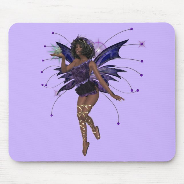 KRW Kiss the Frog African American Faery Mousepad (Front)
