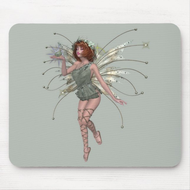 KRW Kiss the Frog Red Head Faery Mousepad (Front)