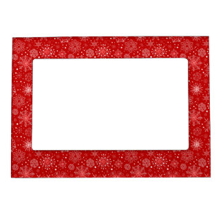 KRW Lacy White Snowflake Christmas Red Photo Frame