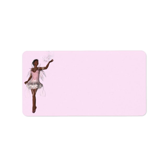 KRW Lana Fairy Fantasy Blank Pink Address Label (Front)