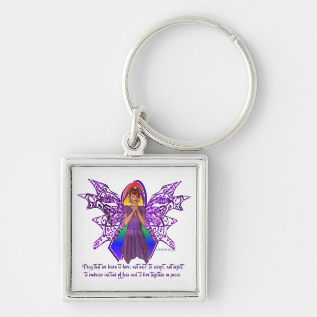 KRW LGBT Acceptance Red Head Faery Keychain (Front)