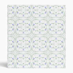 KRW Lovely Blue Floral Binder