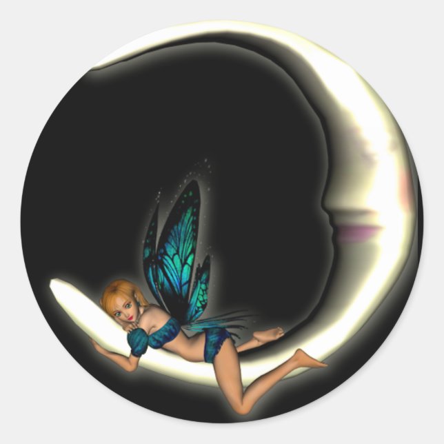 KRW Luna Classic Round Sticker (Front)