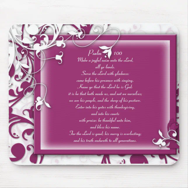 KRW Make a Joyful Noise Unto the Lord Psalm 100 Mouse Pad | Zazzle