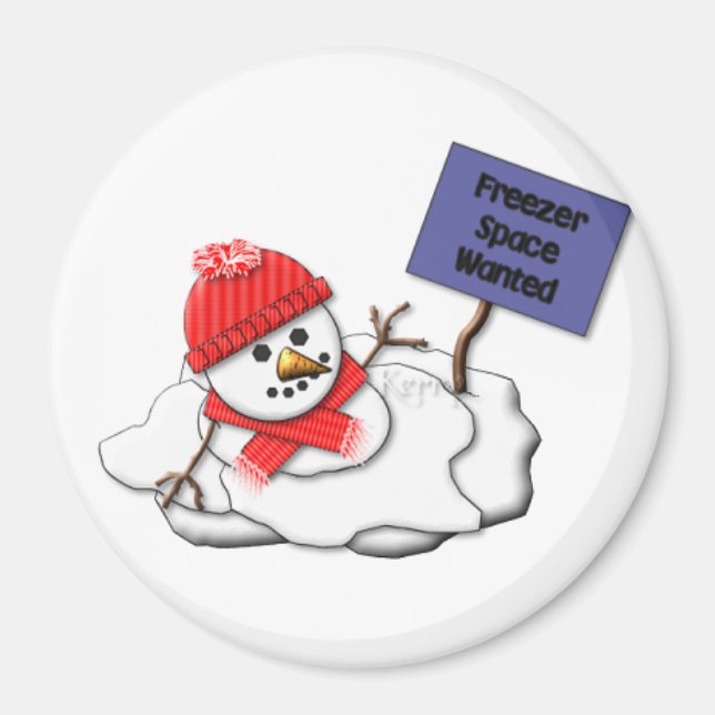 KRW Melting Snowman Magnet (Front)