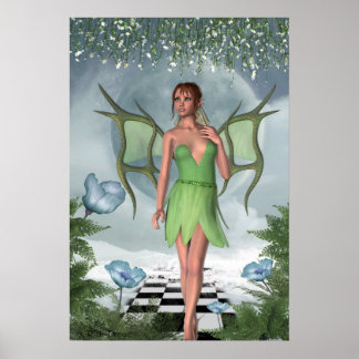 KRW Moonlit Dreams Fairy Fantasy Art Poster