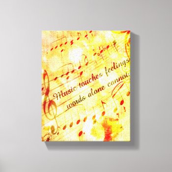 Krw Music Touches Feelings Parchment Canvas Art by KRWDesigns at Zazzle