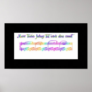 KRW Music touches feelings Rainbow Poster