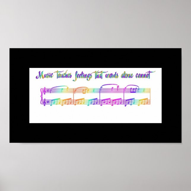 KRW Music touches feelings Rainbow Poster (Front)