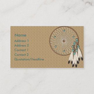 KRW Native American Dreamcatcher Custom Business Card