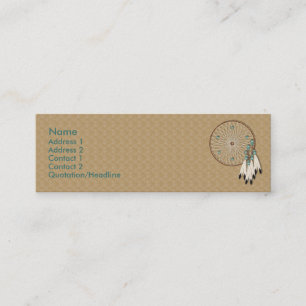KRW Native American Dreamcatcher Custom Mini Business Card