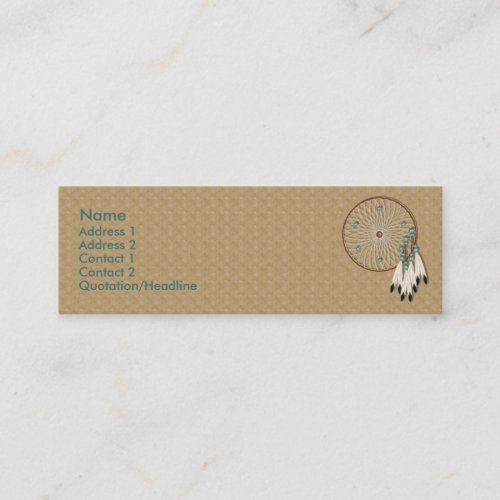 KRW Native American Dreamcatcher Custom Business Cards