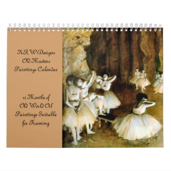 Krw Old Masters Oil Painting Calendar by KRWOldWorld at Zazzle