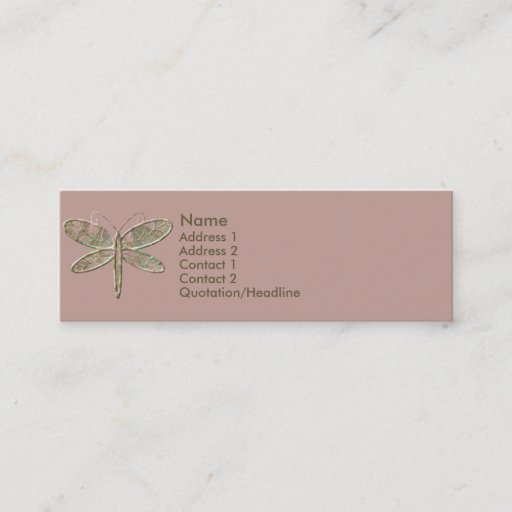 Customizable KRW Olive Green and Pink Profile Card Business Cards