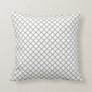 KRW Park Avenue White and Slate Decor Pillow