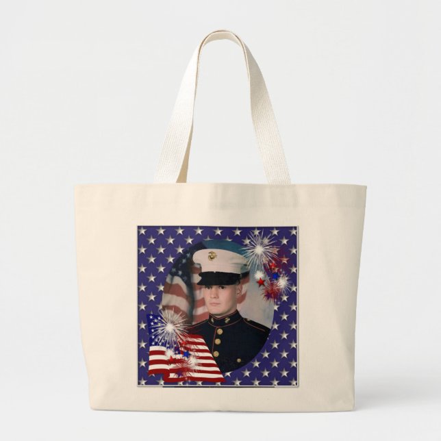 KRW Patriotic Frame Tote - Navy Blue (Front)